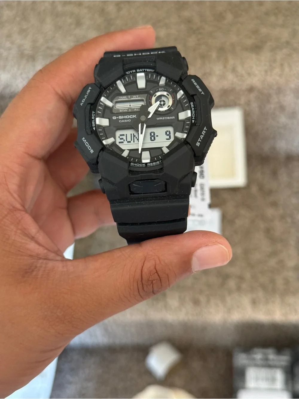 G-SHOCK Casio Black Rugged Analog-Digital Watch Mens